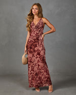 Meadow Darling Floral Cowl Neck Maxi Dress