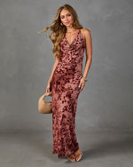 Meadow Darling Floral Cowl Neck Maxi Dress