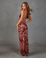 Meadow Darling Floral Cowl Neck Maxi Dress