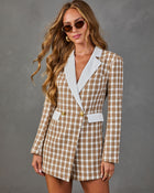 Jules Tweed Plaid Blazer Romper