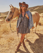Annabelle Plaid Mini Shirt Dress