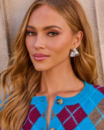 Mona Ribbed Sculpted Triangle Earrings