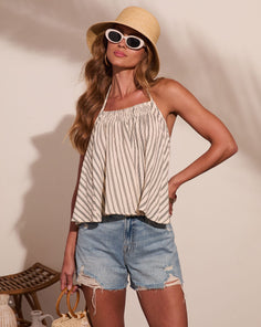 Yacht Day Striped Cotton Cami