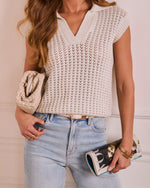 Clean Finish Open Knit Top