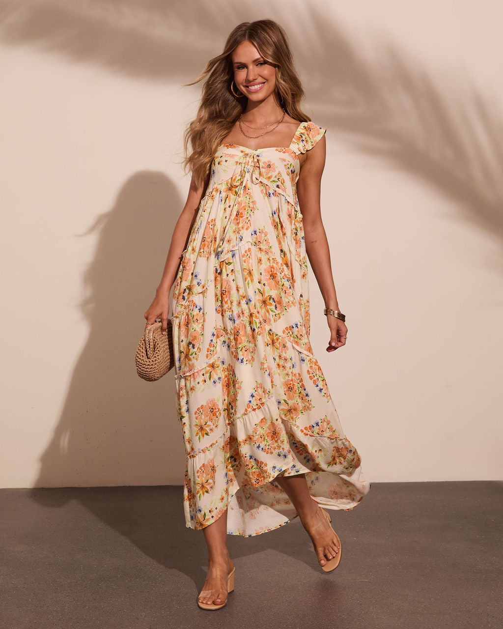 bright future ruched bodycon strappy mini dress in coral Caysie Floral Maxi – VICI Dress Size:26 Material: 100% Polyamide (outer) Haute Couture | CHANEL Pair with gold jewelry