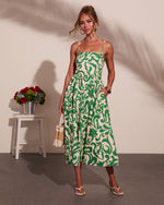 Coastal Heirloom Cotton Abstract Print Maxi Dress