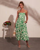 Coastal Heirloom Cotton Abstract Print Maxi Dress