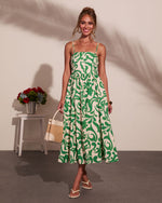 Coastal Heirloom Cotton Abstract Print Maxi Dress