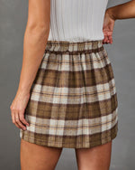 Oak Street Plaid Wrap Mini Skirt