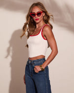 White Harbor Contrast Trim Tank Top