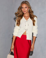 Graclyn Knit Bow Tie Front Sweater