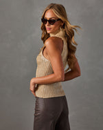 Jona Knit Turtleneck Sleeveless Sweater