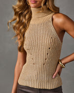 Jona Knit Turtleneck Sleeveless Sweater