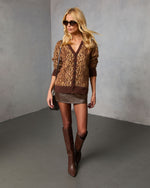 Glenmere Leopard Print Cardigan