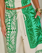 Relaxed Riviera Tropical Print Relaxed Drawstring Pant