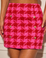 Delmer Houndstooth Mini Skirt