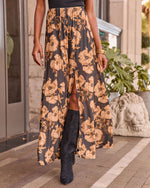 Woodland Bloom Mesh Floral Maxi Skirt