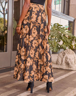 Woodland Bloom Mesh Floral Maxi Skirt