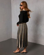 Sunday Nine Striped Twofer Midi Dress