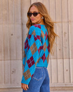 Season Calling Knit Argyle Cardigan