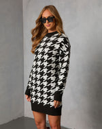 Carden Houndstooth Sweater Dress