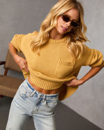 Mustard % Bilos Relaxed Ribbed Knit Sweater-6