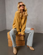 Mustard % Bilos Relaxed Ribbed Knit Sweater-5
