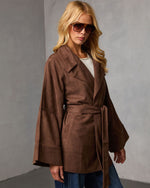 Lytton Suede Waist Tie Jacket