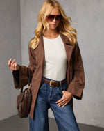Lytton Suede Waist Tie Jacket