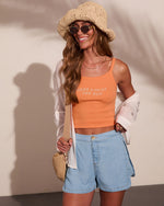 Summer Grace Mid Rise Chambray Shorts