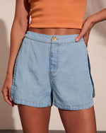 Summer Grace Mid Rise Chambray Shorts