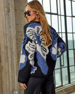 Wildflower Warmth Abstract Print Sweater