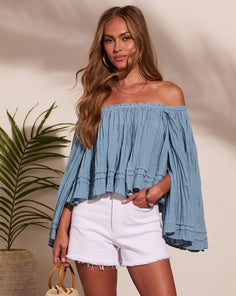 Summer Rodeo Cotton Off The Shoulder Top
