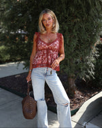 Harvest Rose Floral Lace Top