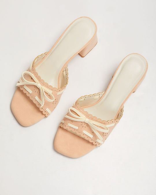 Giada Bow Detail Kitten Heel Sandal