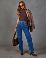 Nonnie Striped Mock Neck Top