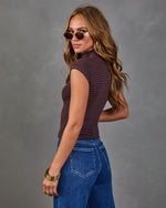 Nonnie Striped Mock Neck Top