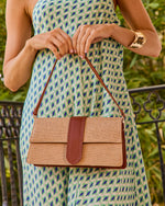 Island Bliss Canvas Vegan Leather Trim Crossbody Bag