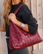 Ramina Woven Leather Shoulder Bag