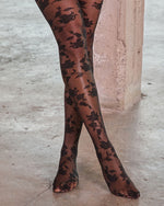 Moon Rose Floral Lace Tights