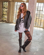 Moon Rose Floral Lace Tights