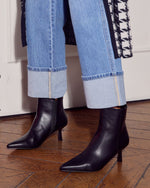 Franie Vegan Leather Kitten Heel Bootie