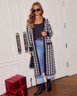 Chill Edit Houndstooth Longline Cardigan