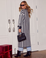 Chill Edit Houndstooth Longline Cardigan