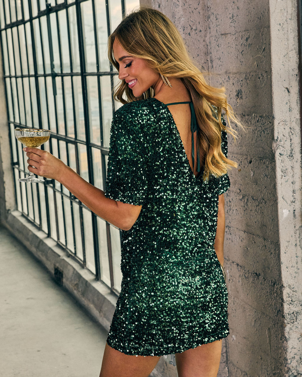 night shimmers mini dress blue Light The Night Sequin Mini Shirt Dress – VICI