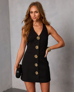 Classic Femme Halterneck Mini Dress