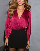 Midnight Mirage Satin Bodysuit