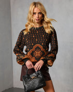 Charise Printed Abstract Sweater