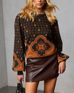 Charise Printed Abstract Sweater
