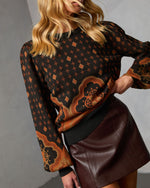 Charise Printed Abstract Sweater